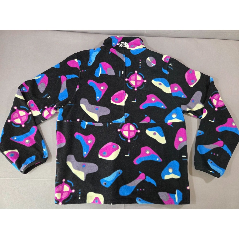 The North Face Jacket Mens Large Black TNF Polartec 100 Fleece Abstract Outdoor - Picture 2 of 9